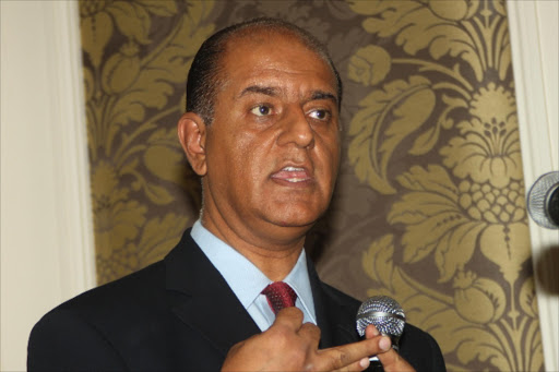 Kurrent Technology limited Chief Operating officer Sanjay Gandhi during the Amu power company media briefing in Nairobi on September 18. Photo/Enos Teche.