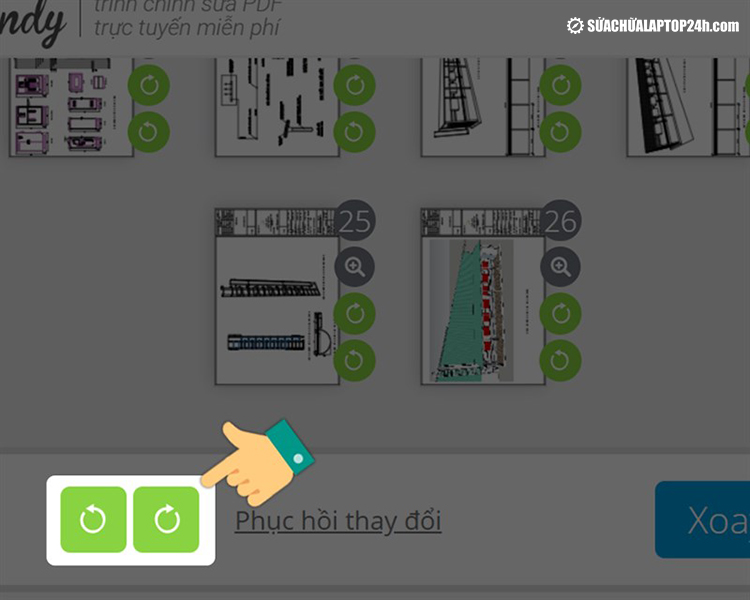 Bạn cũng có thể chọn xoay tất cả file PDF