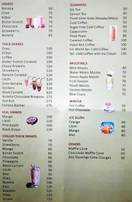 Ice World menu 2