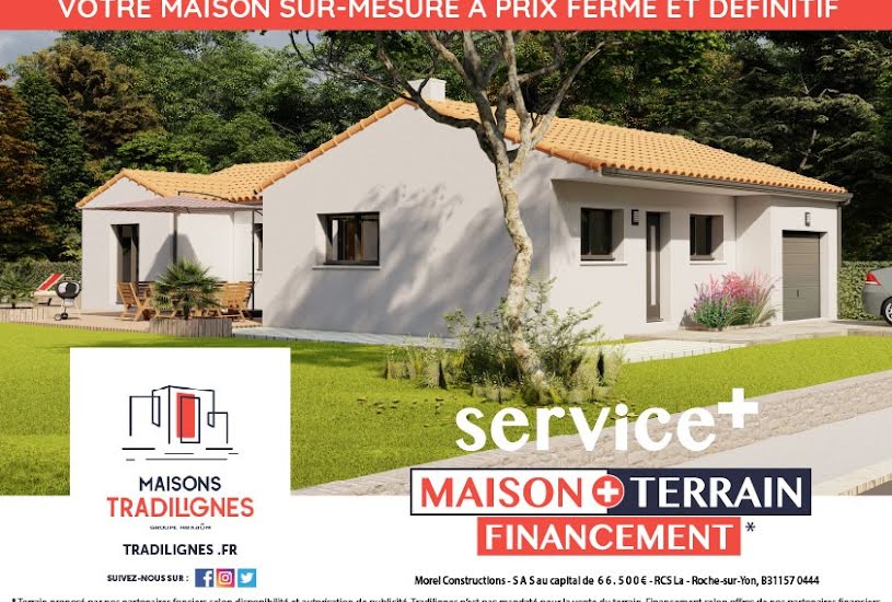  Vente Terrain + Maison - Terrain : 836m² - Maison : 139m² à Les Moutiers-en-Retz (44580) 