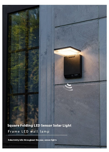Title 5, Solar Wall Lamp Outdoor Waterproof Human Body S...