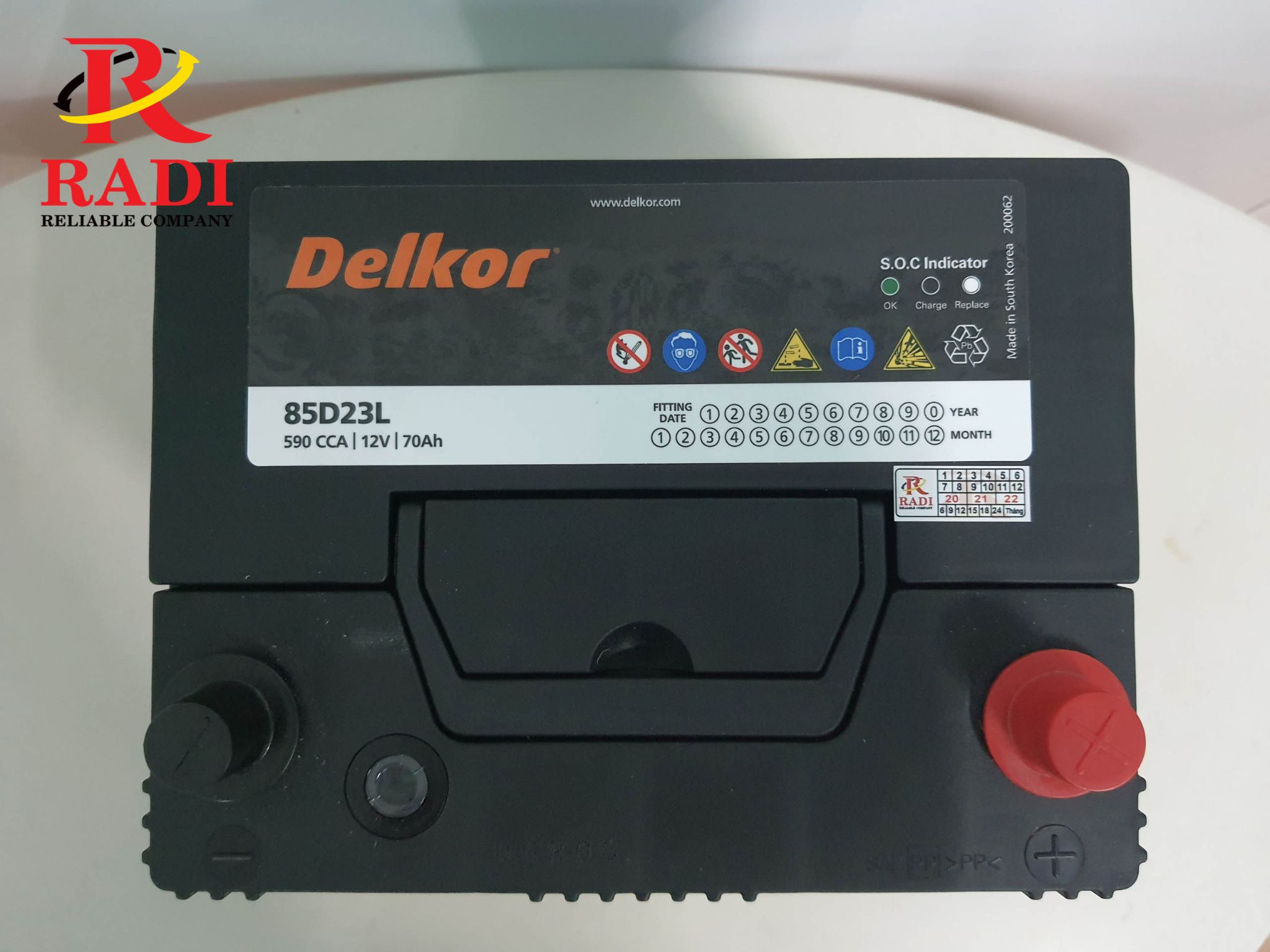 Ắc quy Delkor 85D23L (12V-70ah)