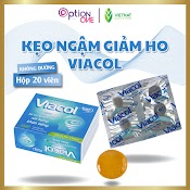 Kẹo Ngậm Viacol Thảo Mộc Vietnat Không Đường Giảm Ho Đau Họng - Hộp 20 Viên