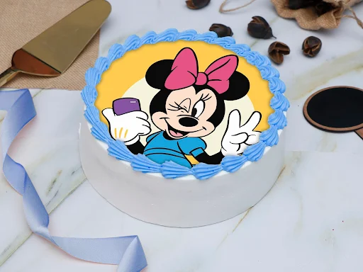 Cute Minnie Photo Cake