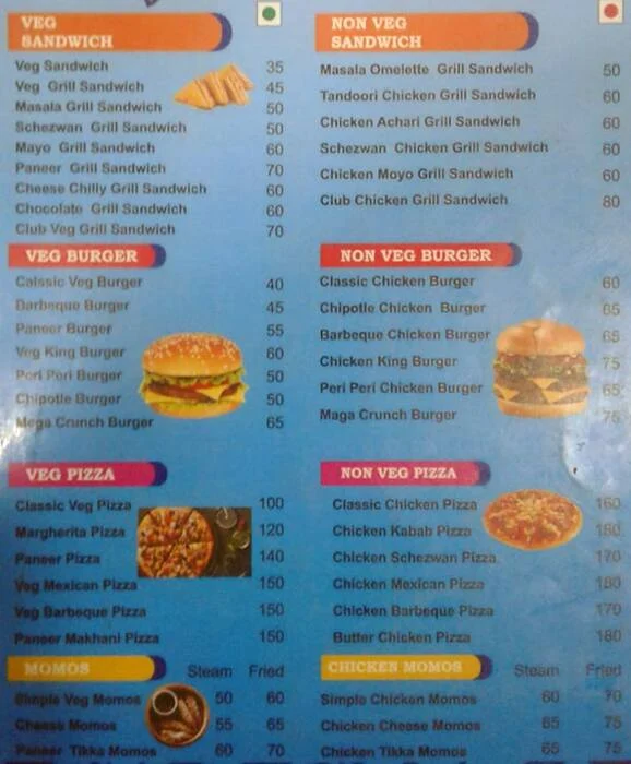 Rushd Corner menu 