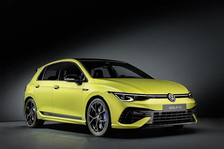 The VW Golf R 333 Limited Edition features Lime Yellow Metallic paintwork.