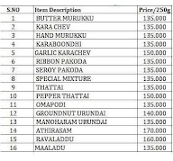 Srihari Foods menu 1