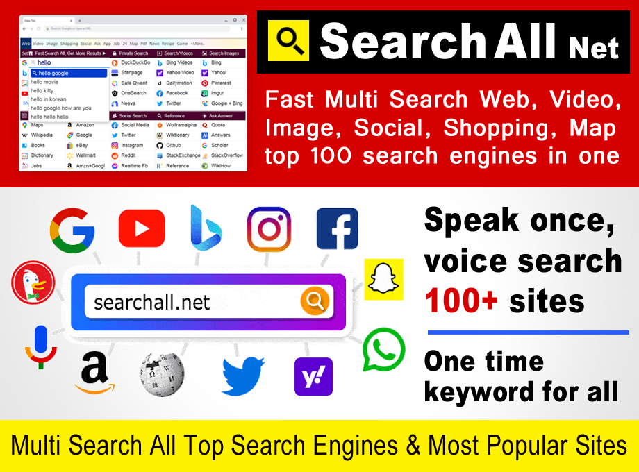 Search 99 Multi Search Engines Video Shopping Preview image 1