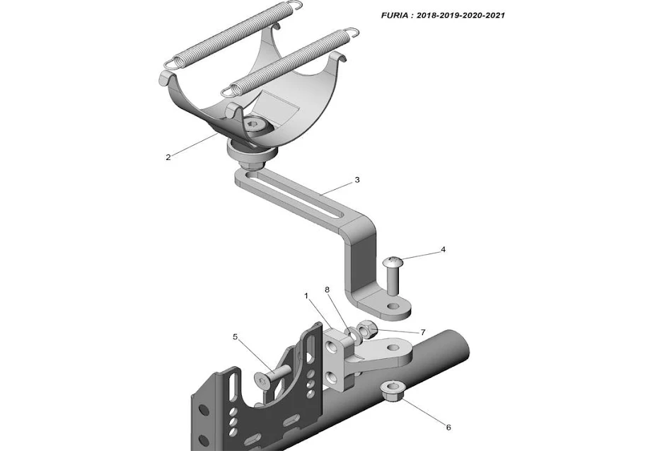 EXHAUST SUPPORT-IAME FURIA 2018 - 2021