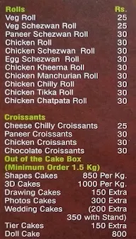 Noor Bakers menu 2