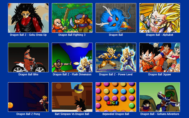 Dragon Ball Z Games chrome extension