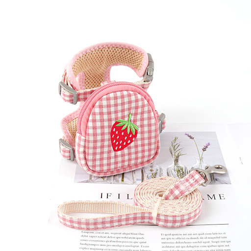Title 3, Plaid Cotton Small Dog Vest Pet Harness, a comf...