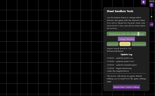 Roll20 API and Sheet Autouploader