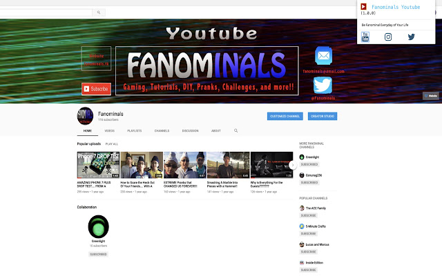 Fanominals Youtube