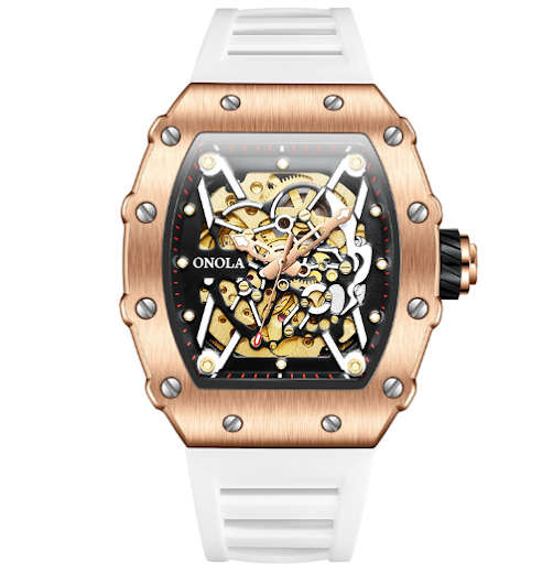 Title 7, Mens Automatic Mechanical Watch Silicone Band ...