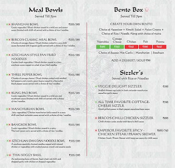 Berco's menu 