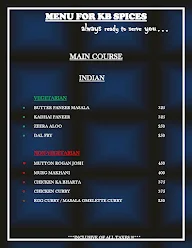 Kb Spices menu 3
