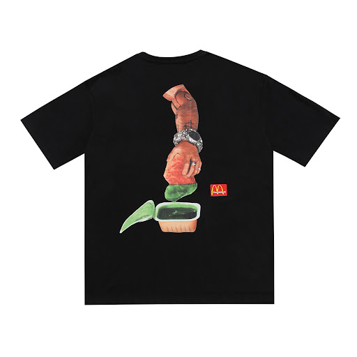 Title 4, Hip Hop Rap Burger Fries Doll Print Short Sleev...