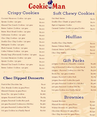 Cookie Man menu 1