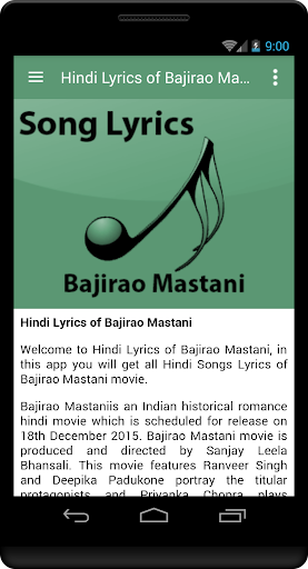Hindi Lyrics Bajirao Mastani