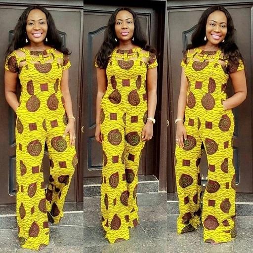 ankara jumpsuit with peplum