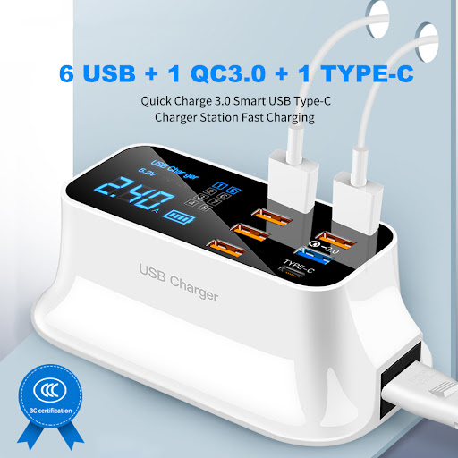 Title 5, Fast Charge Smart Multi-USB Mobile Phone Tablet...