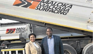 Owners of the Maloka Machaba Surfacing Kate Machaba and Matshela Maloka.