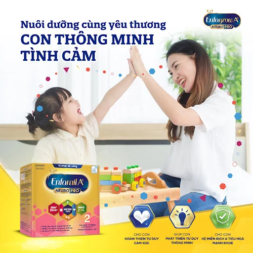 Sữa bột Enfamil A+ NeuroPro 2 với 2’-FL HMO cho trẻ từ 6 –12 tháng tuổi– 2.2kg