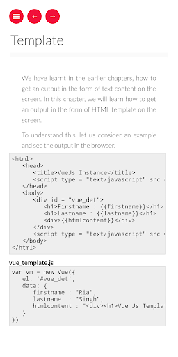 Screenshot Learn Vue JS