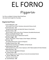 El Forno Woodfired Pizzeria menu 1