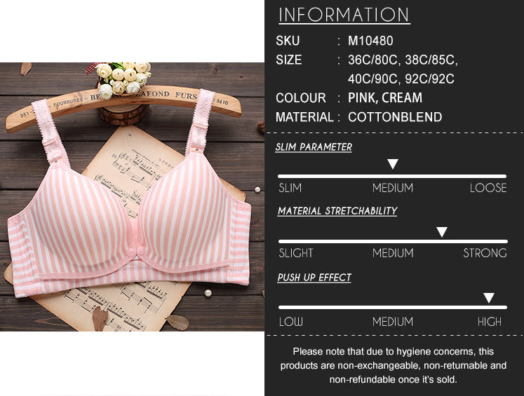 STRIPED MATERNITY NURSING BRA [M10480]