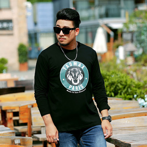 Title 5, Long Sleeve Cotton Loose Printed Round Neck T-s...