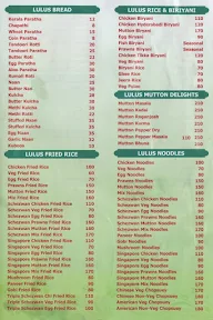 Lulu's Family Restaurant menu 5