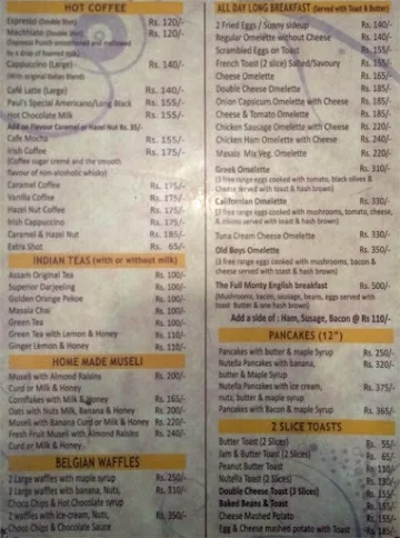 Glenz Cafe N Bakers menu 