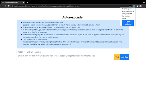 AutoResponder Chrome