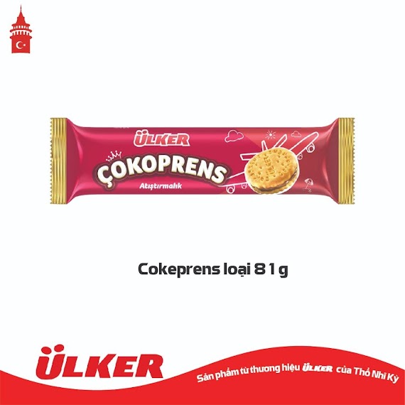 Bánh Quy Ulker Cokoprens Kẹp Kem Vị Sô Cô La Hạt Phỉ Loại 81G