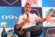 Jose Riveiro head coach of Orlando Pirates during a press conference on October 27 2022 at the PSL Offices.