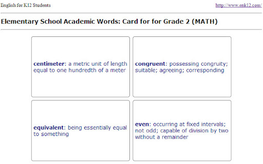 Elementary Academic Words