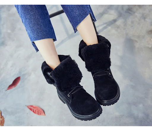 Title 6, Womens High-top Leather Padded Warm Snow Boots...