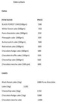 Cake Culture menu 1