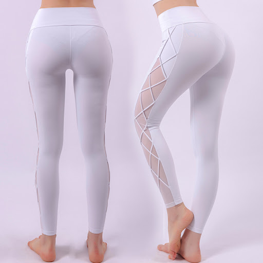 Title 8, High-waisted tight yoga pants with a naked butt...