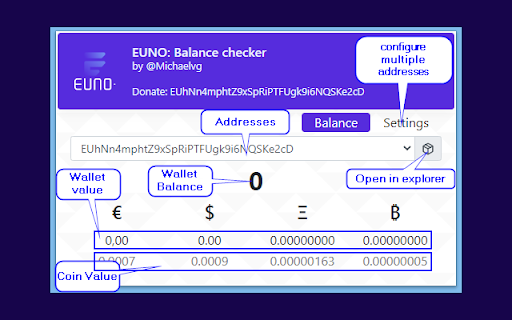 EUNO Balance Checker