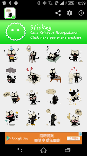 Stickey Black Cat