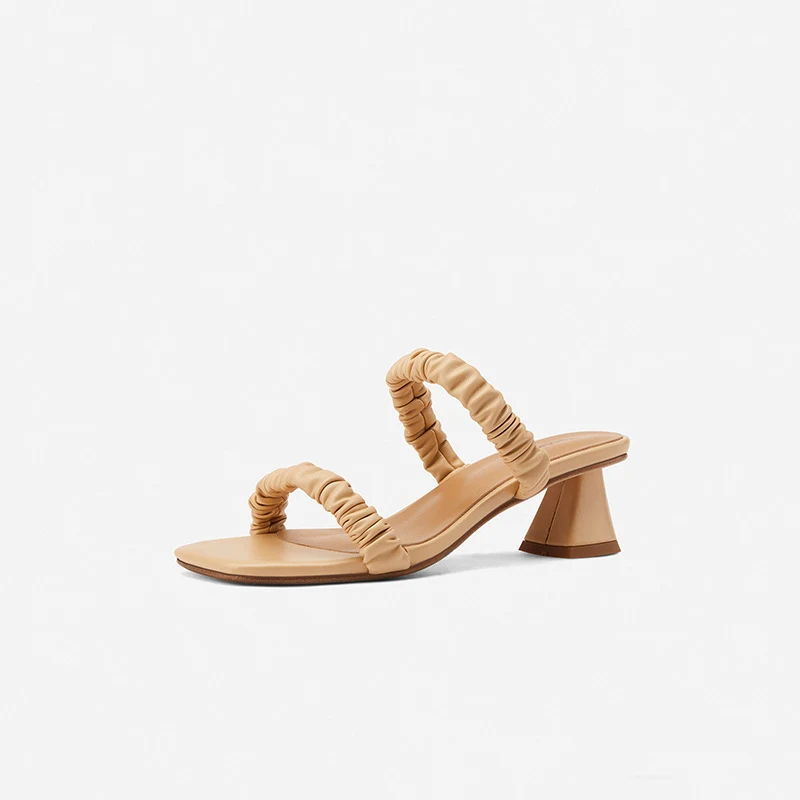 Title 6, New Holiday Style Broadband Lazy Mid-heel Women...