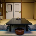 the chabudai dinner table in the $500 Ryokan at Senkei in Yumoto, Hakone in Hakone, Japan 