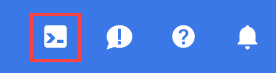 The Cloud Shell icon in the menu bar