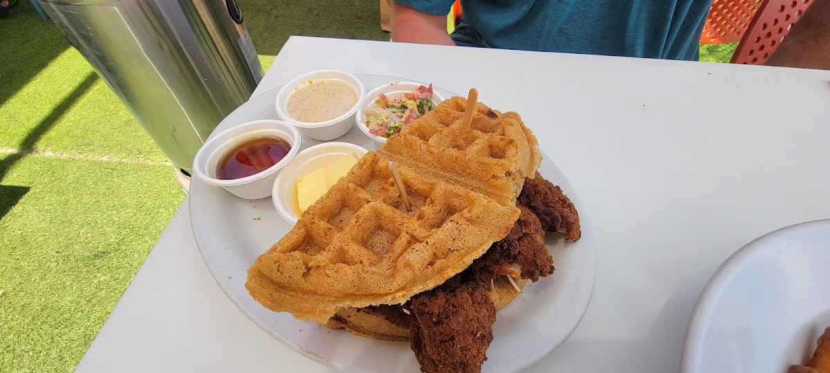 Chicken and waffles