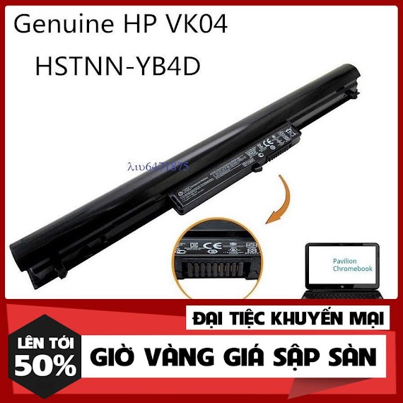 (Mới) Pin Laptop Hp Vk04 Dùng Cho Máy Hp Pavilion Sleekbook 14 15 Hstnn - Yb4D 695192 - 0 Touchsmart 14 - B 15 - B