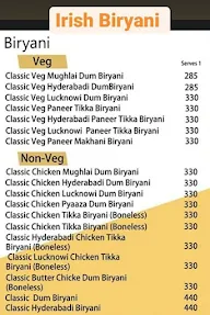 Irish Biryani menu 1