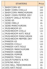 Panchamukhi Mess menu 2